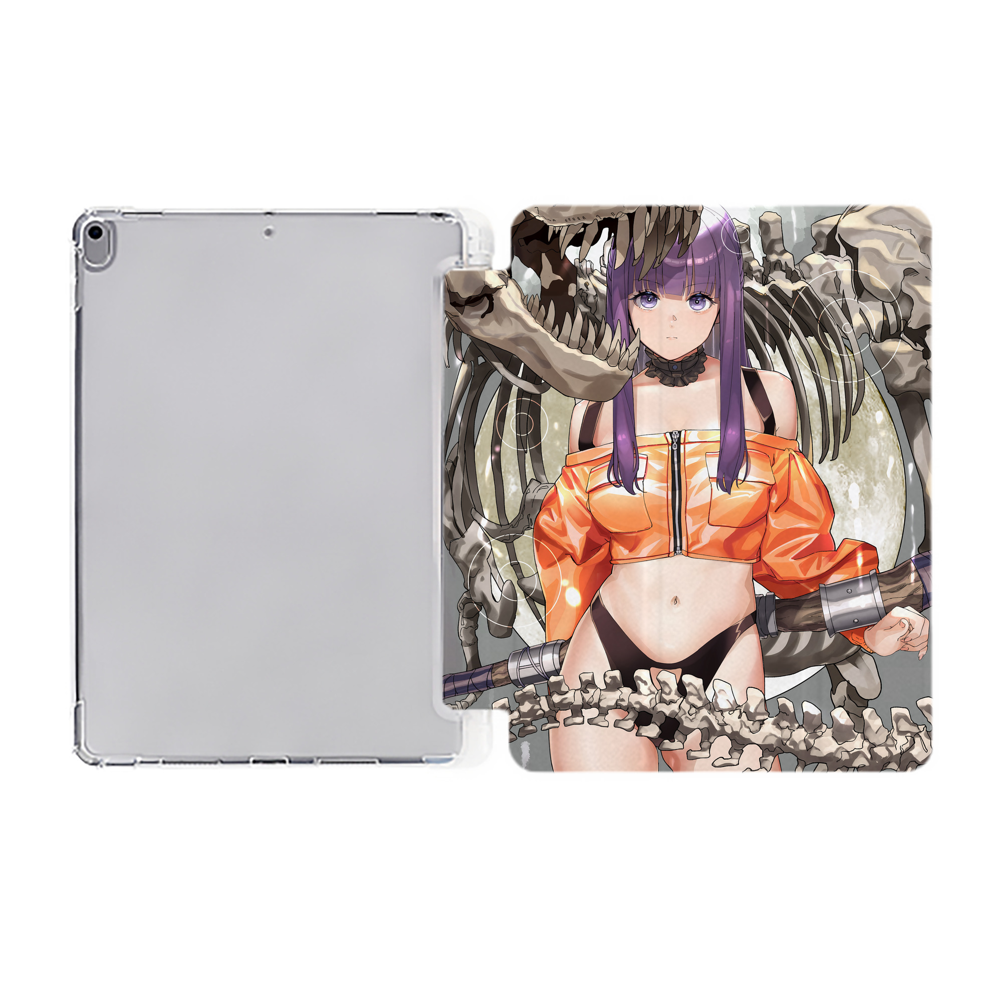 （画像用） 葬送のフリーレン Frieren IPad ケース ペン収納付き 三つ折りスタンド PUレザー×シリコン 対応機種9.5/10.5/10.9インチ